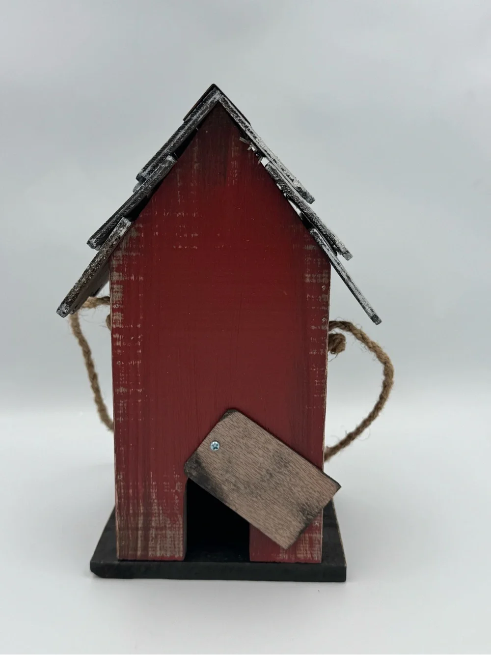 Tellon Collections Rustic Red Cross Wooden Hanging Birdhouse Farmhouse Decor‎